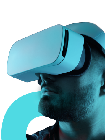 homme avec lunettes de VR